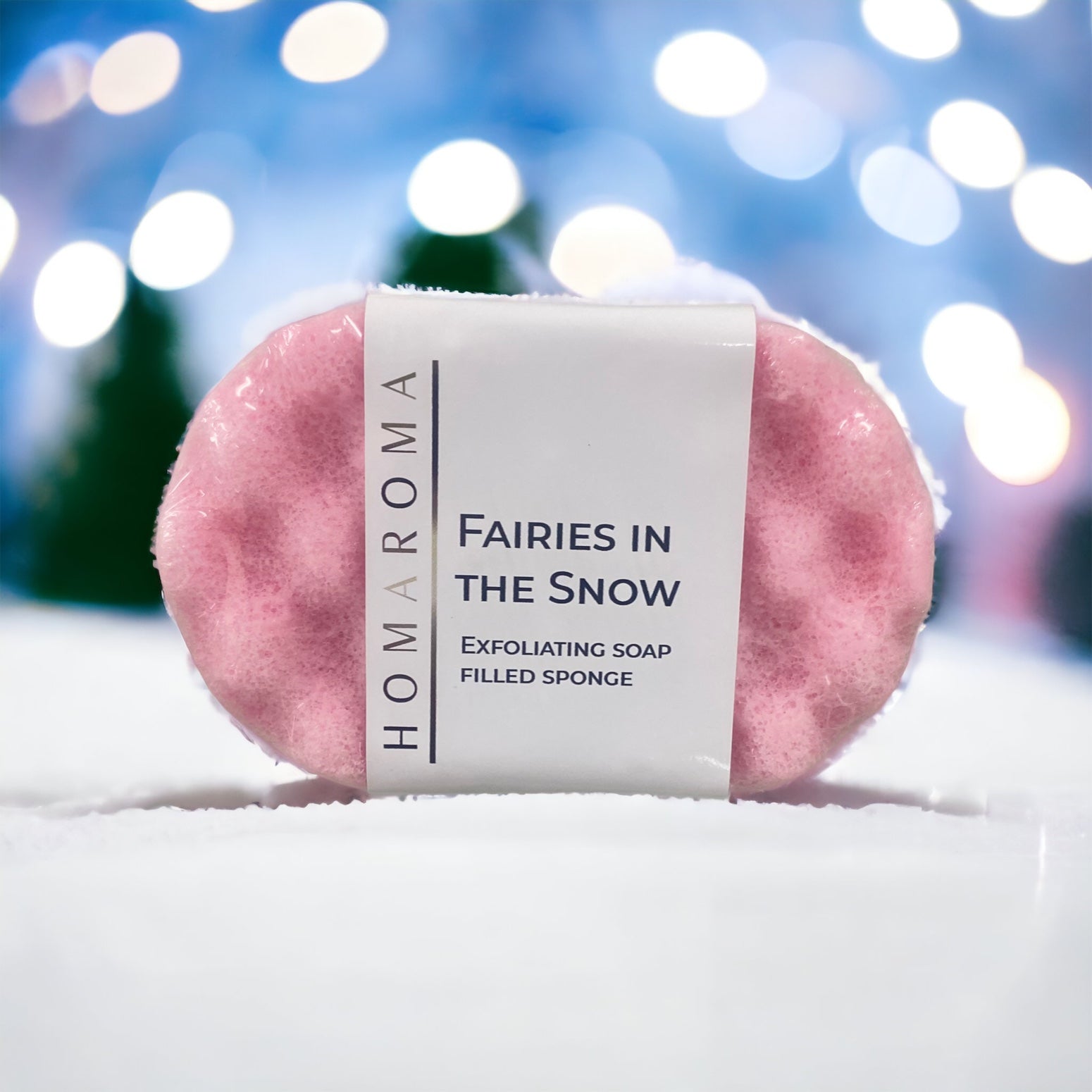 Exfoliating Soap Sponge - Faries in the Snow