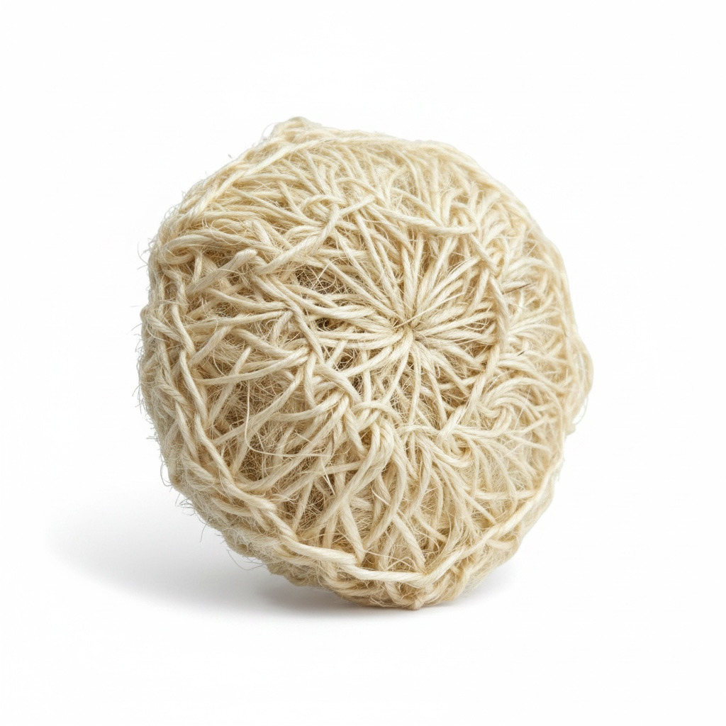 Sisal & Cotton Sponge and Scrub – Soft Round Exfoliating Cushion