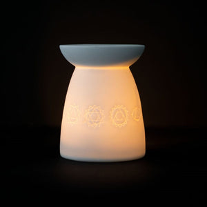 Casa Aromatica White Ceramic Seven Chakra Burner